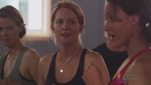 Tina asombrada en The L Word