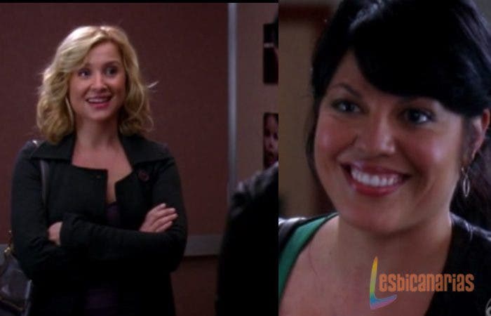Callie y Arizona sonriendo