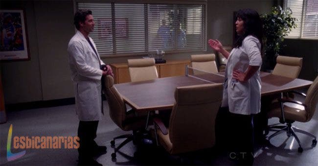 Callie entrenando a Derek