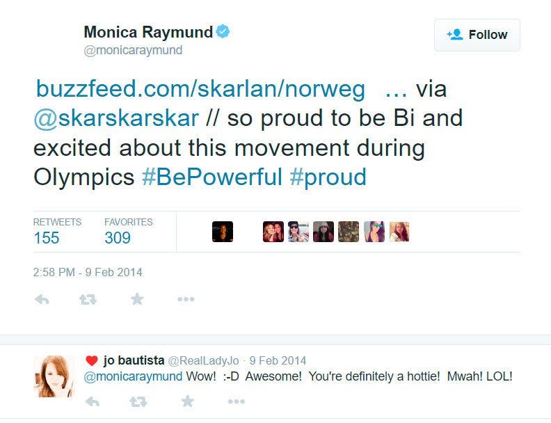 Monica Raymund sale del armario en Twitter