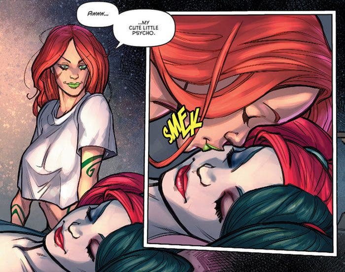 Poison-Ivy-besa-a-Harley-Quinn
