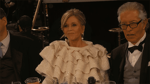 Jane Fonda en los Globos de Oro 2016