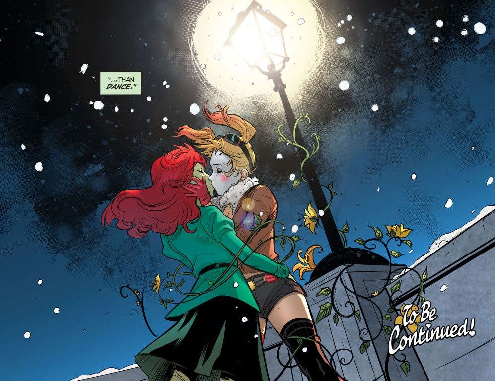 Beso de Harley Quinn y Poison Ivy en Bombshells