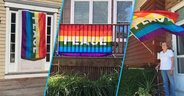 ¡Este vecindario se unió para apoyar a una pareja lésbica contra la homofobia!