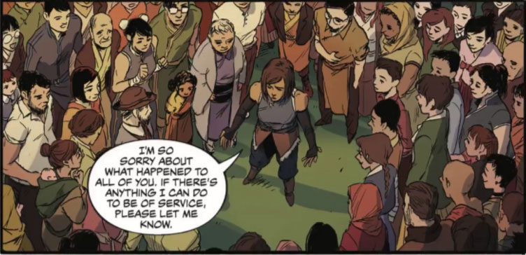 Korra dando el discurso