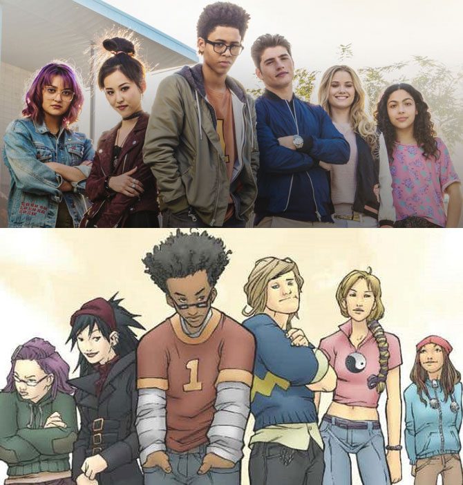 Runaways serie vs cómic