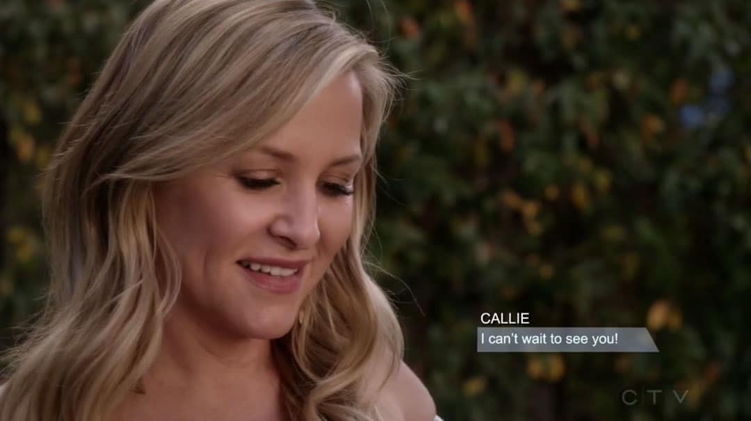 Arizona Robbins recibe un mensaje de Callie Torres