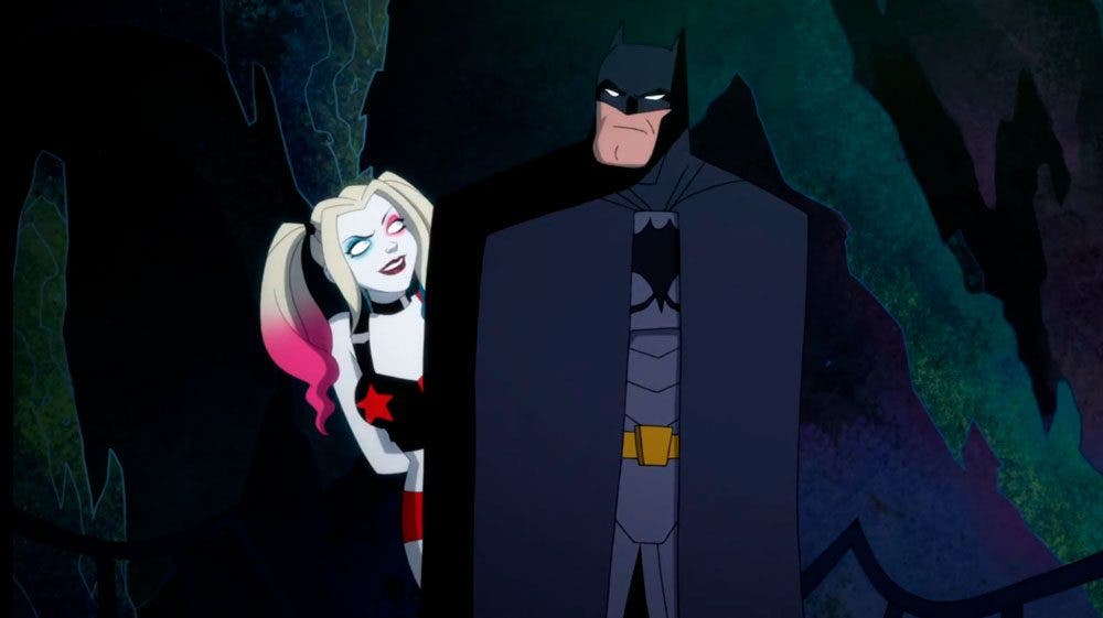 Harley Quinn hablando con Batman