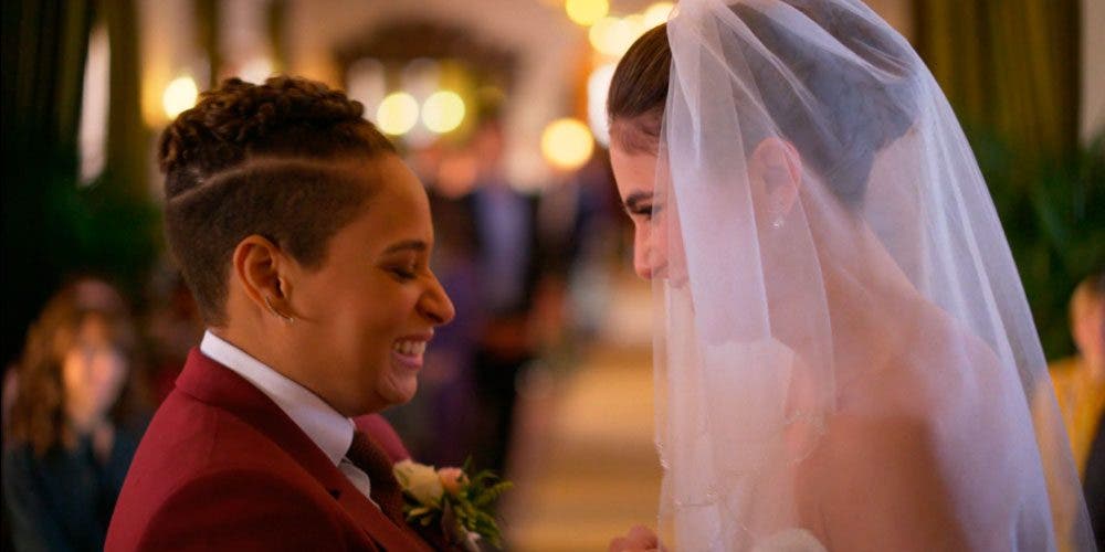 Dani y Sophie el día de su boda