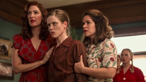 Greta, Jess y Carson en A League of their Own