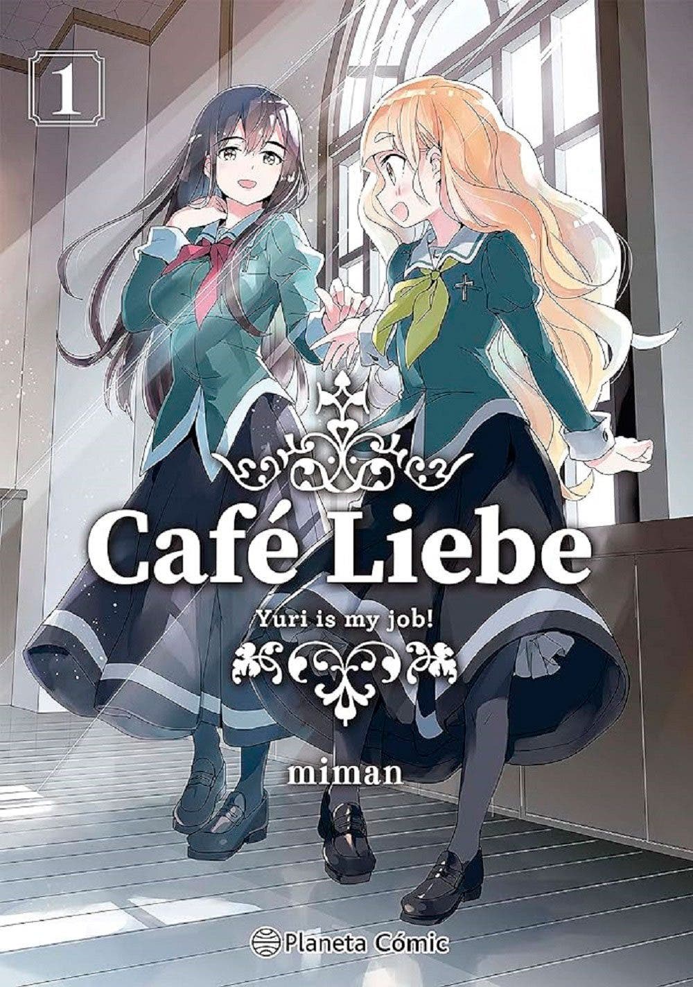 Portada del primer tomo de Café Liebe con Hime y Yano