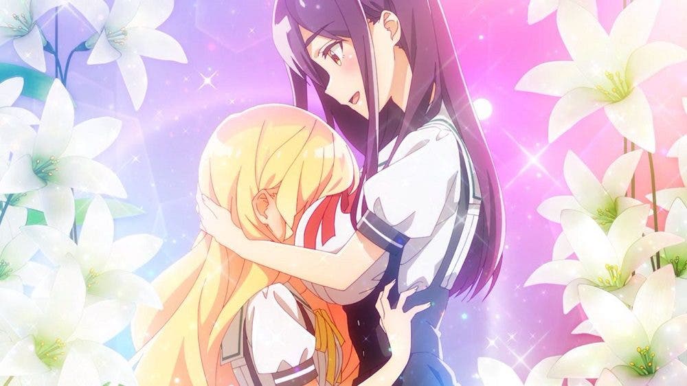 Pareja lésbica del anime yuri Cafe Liebe