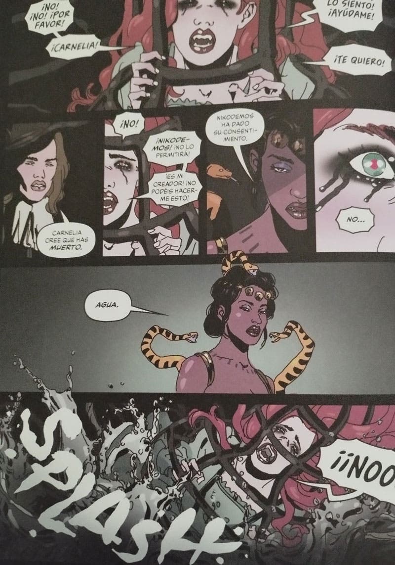 Erzsebet suplicando en Violent Flowers