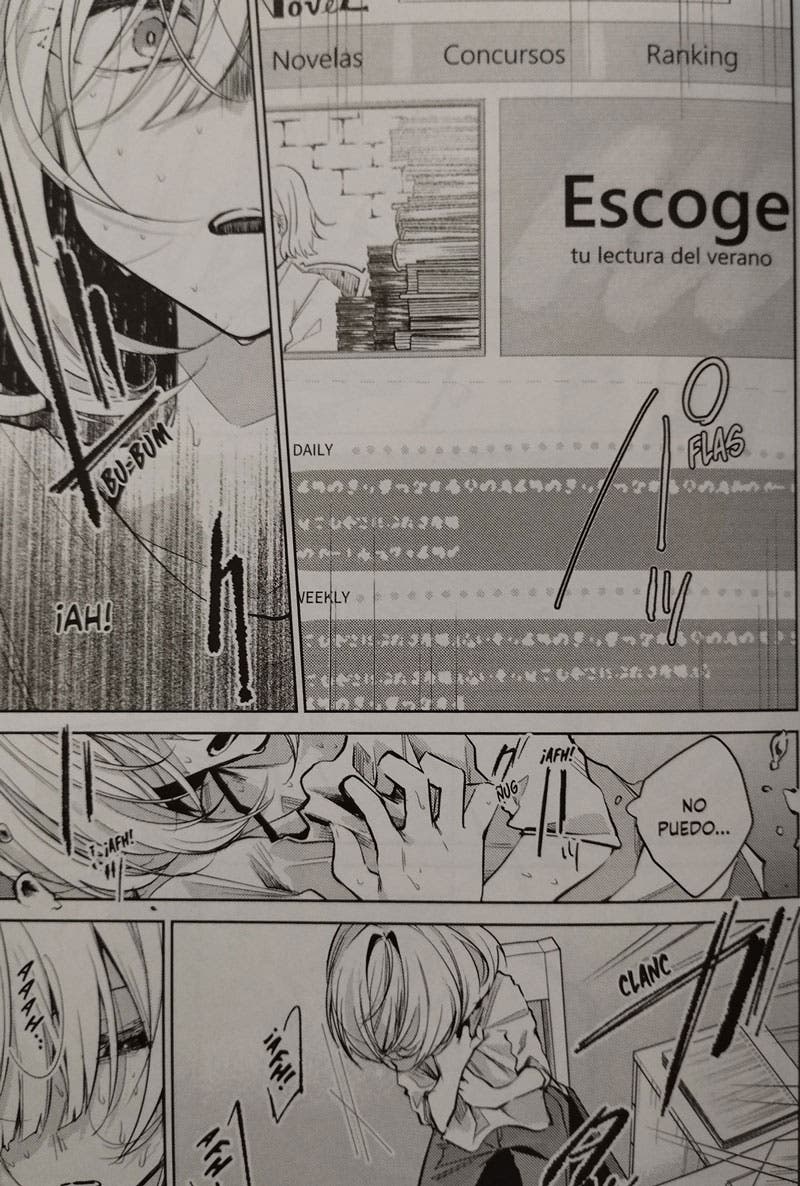 Ilustración del manga yuri un amor de tinta y espuma