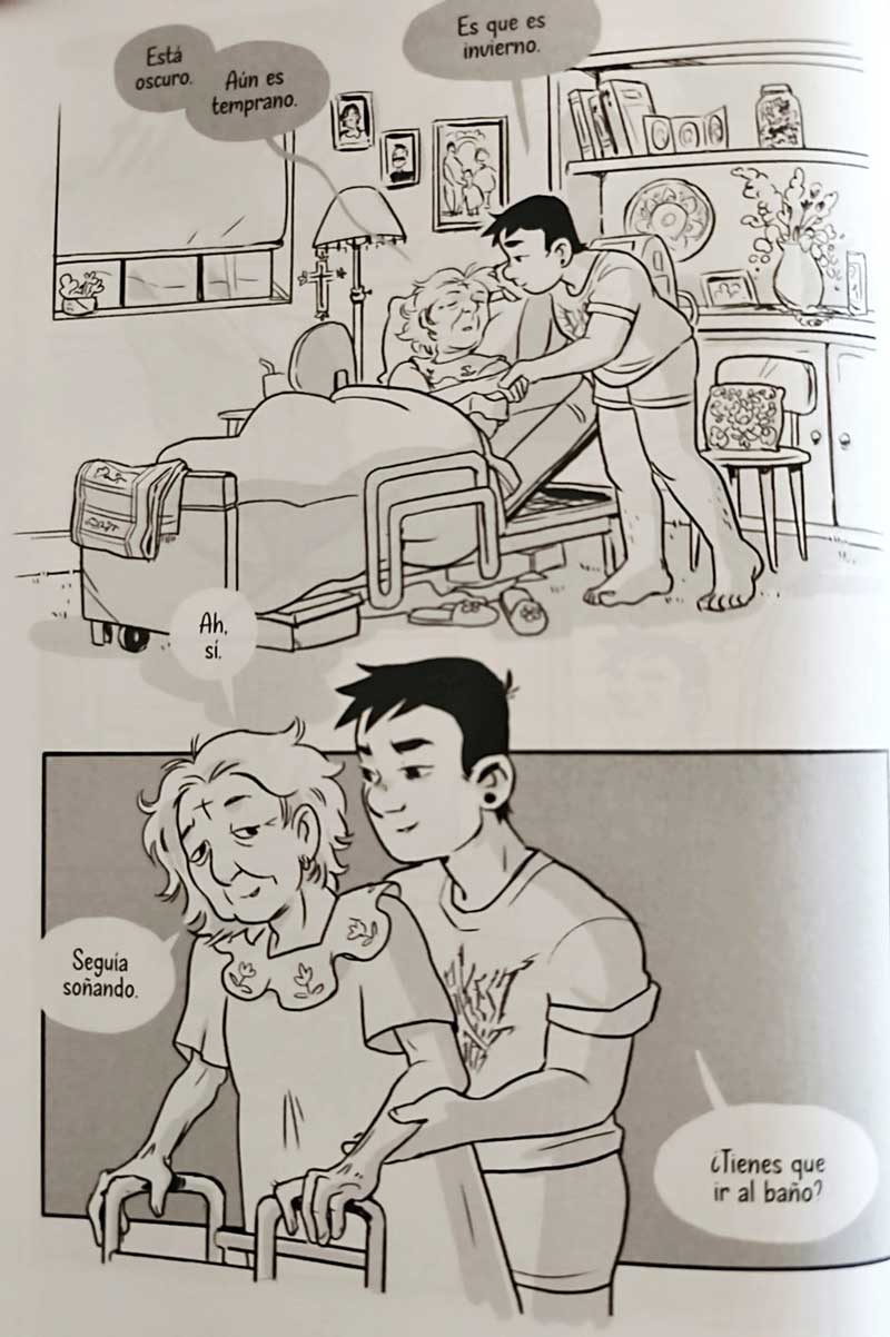 Mags ayuda a diario a su abuela que está enferma