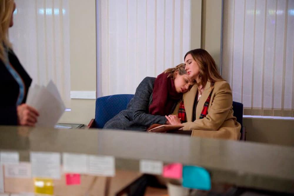 Pareja lésbica de The Christmas baby